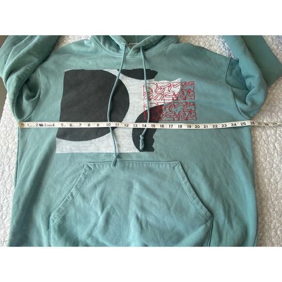 Some Ware Logo Embroidered Hoodie Organic Loopback Cotton Zen Green Size Large - Picture 7 of 13